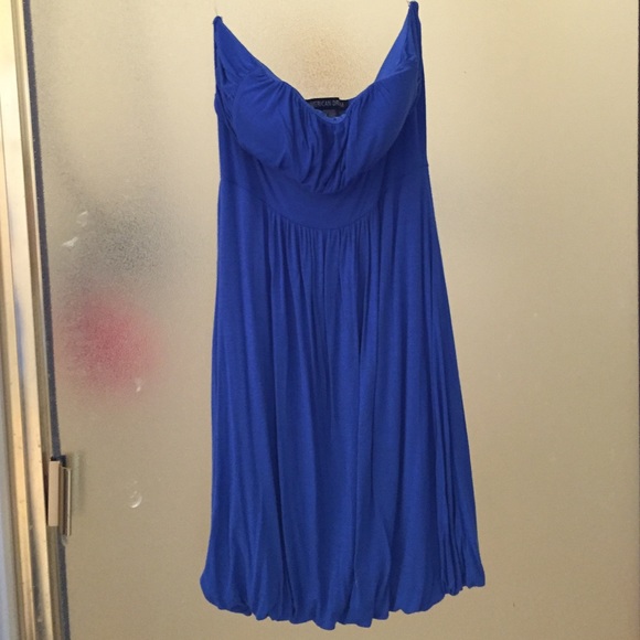 Blue Strapless dress