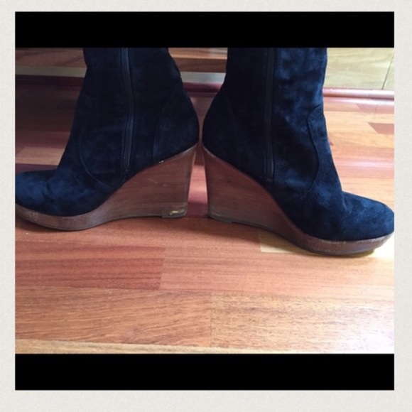 Steve Madden knee high black suede boots - Picture 3 of 4