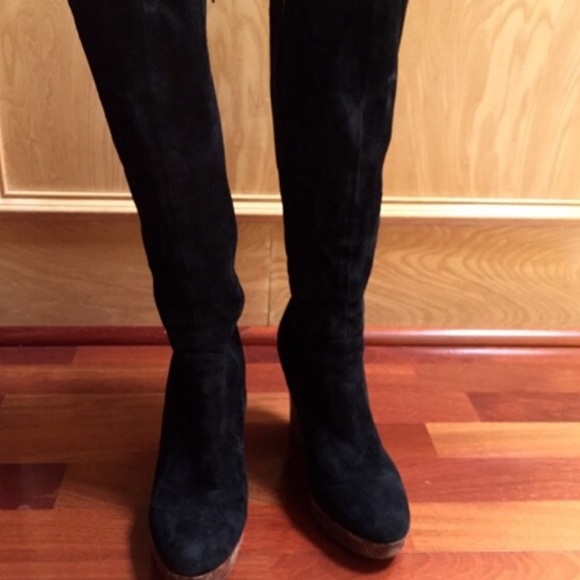 Steve Madden knee high black suede boots - Picture 4 of 4