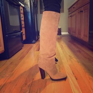 Michael kors tan suede boots