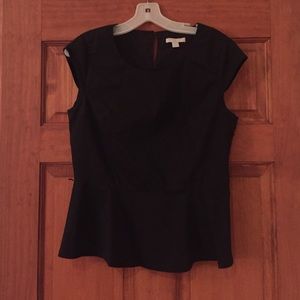 Black peplum top