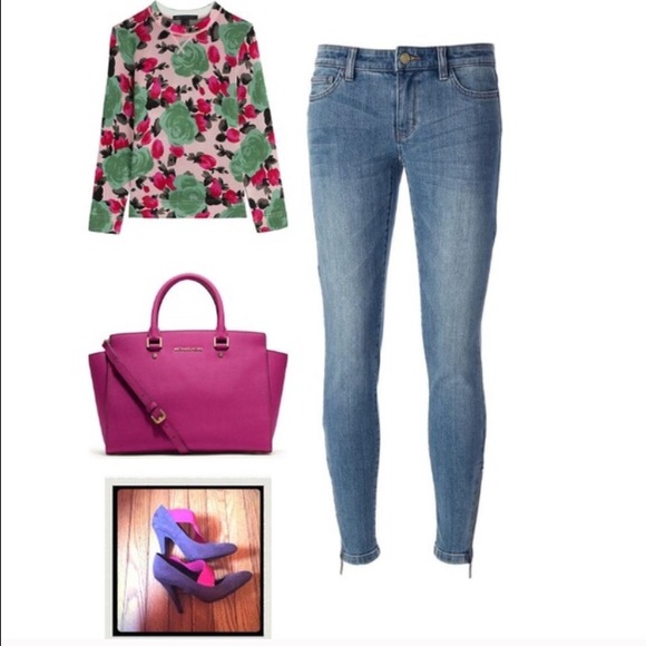 🤘🏻Zara purple and pink suede heels - Picture 2 of 4