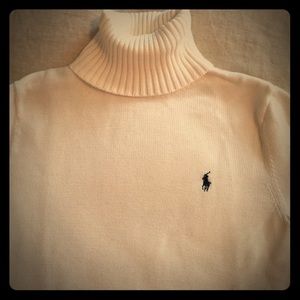 Polo Ralph Lauren Cream Turtleneck Sweater S Small