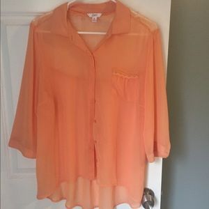 Candies sheer lace tunic size XL