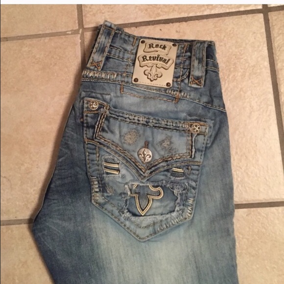 Men's rock revival jeans--worn once