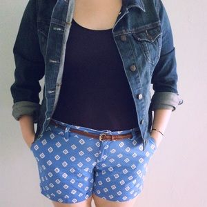 Old Navy Blue Patterned Shorts