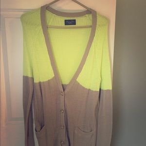American eagle 2 tone cardigan size large