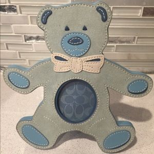Coach Leather and Suede Bear Picture Frame
