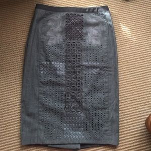 Byron Lars beauty mark skirt size 2  heather grey