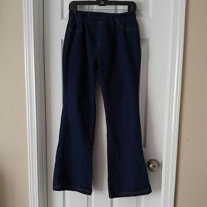 Dark Wash Boot Cut Elastic Waist Maternity Jeans