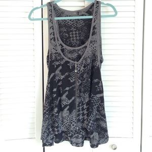 Guess tank top. Two shirts attached. Front zipper