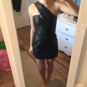 Mason leather mini dress