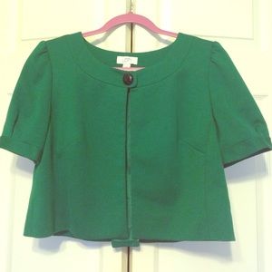 60's-Inspired Green Bolero Jacket
