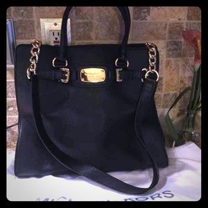 Michael Kors Hamilton lg NS Tote Black Leather