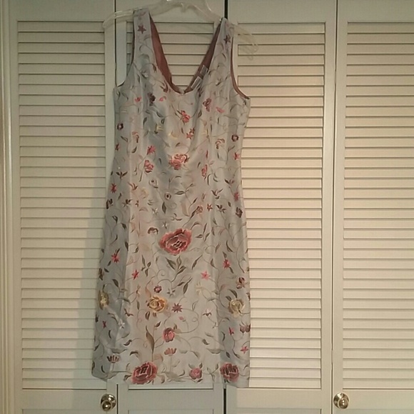 Embroidered Silk Dress