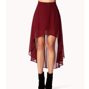 Hi-lo chiffon skirt