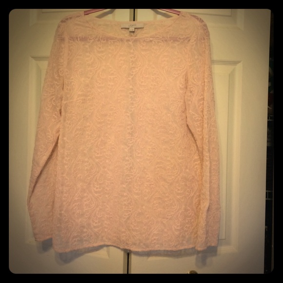 Sheer Pink Patterned Tunic Shirt