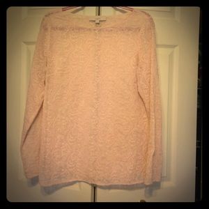 Sheer Pink Patterned Tunic Shirt