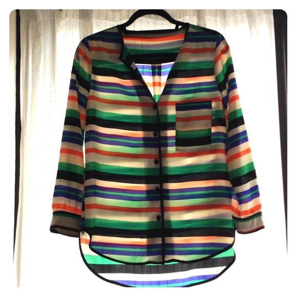 Striped button up