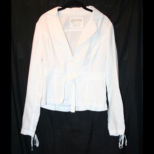 White Guess blazer.