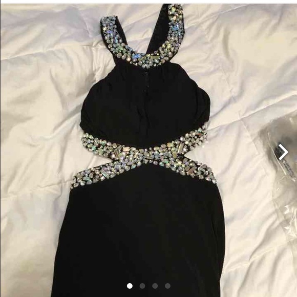 Black prom dress with jewels