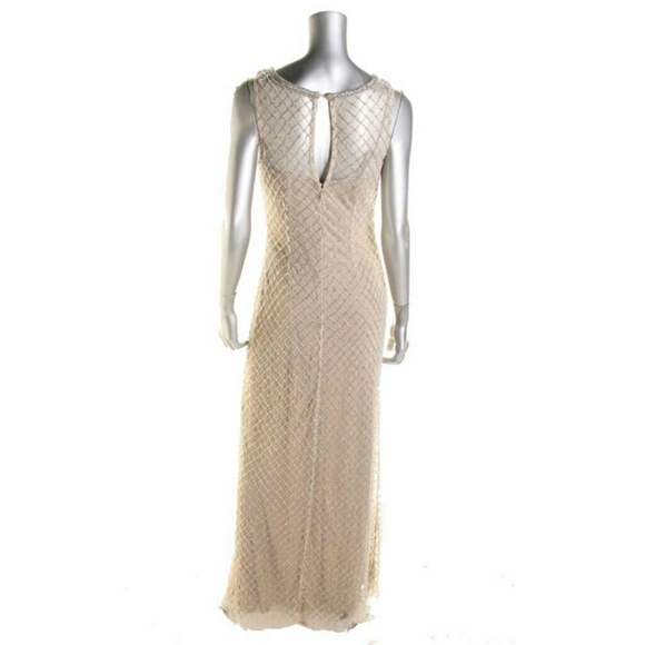 AIDAN MATTOXWomens Tan Embellished Evening - Picture 8 of 8