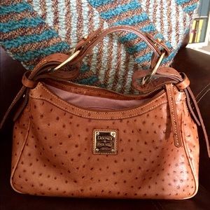 Dooney & Bourke Ostrich Medium E/W Slouch