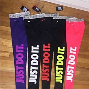 Nike pro mezzo waistband leggings fleece lined NWT