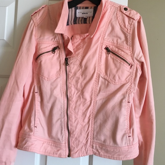sanctuary pink denim jacket