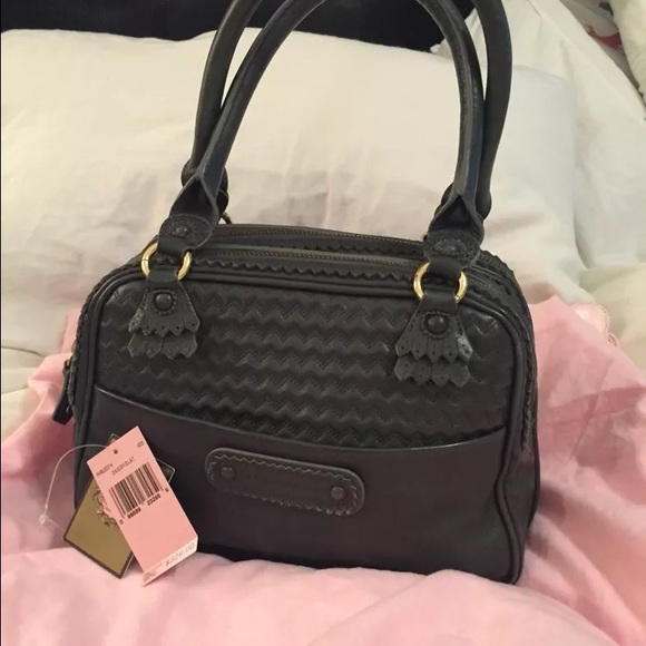 Juicy couture leather handbag gray slate