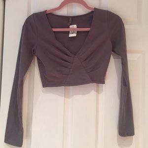 NWT long sleeve crop top