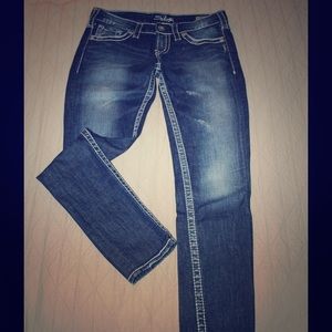 Silver brand skinny jeans.