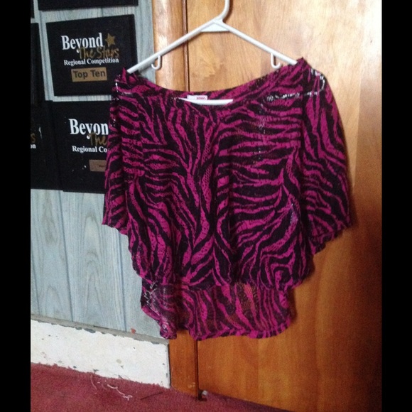 Pink and black zebra cover up