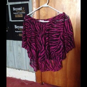 Pink and black zebra cover up