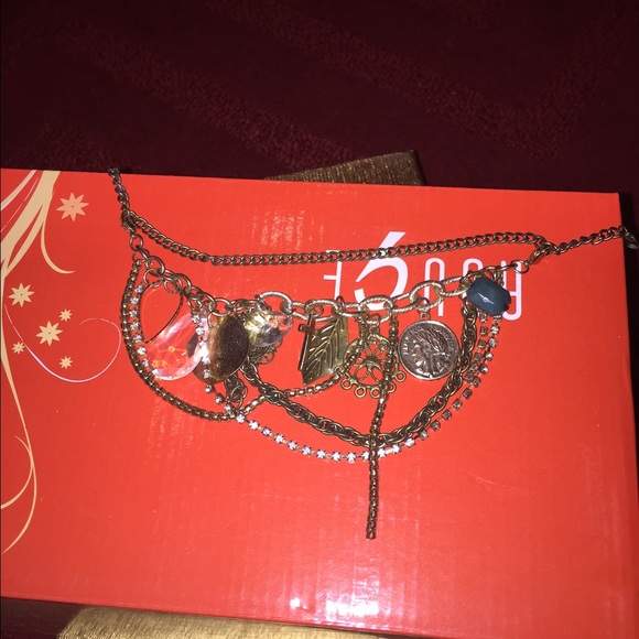 Grecian style charm necklace