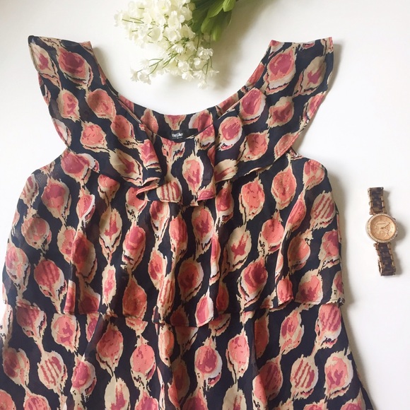 Mossimo Supply Co. Tops - Tiered Patterned Blouse