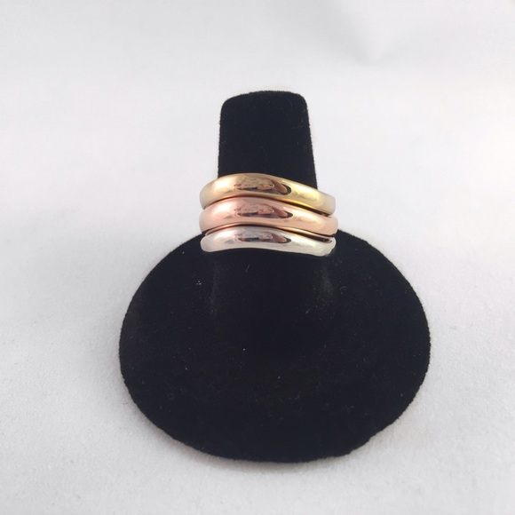 Mixed metal stackable rings - Picture 2 of 2