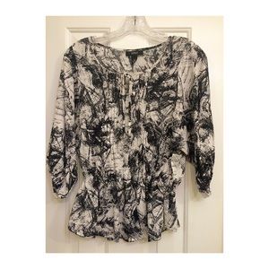 Black and white patterned top