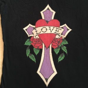 EUC Ed Hardy Love black tshirt size XS
