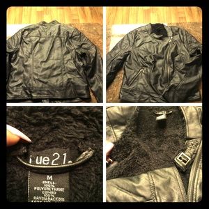 Black faux leather jacket