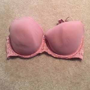 Rose colored Angels Victoria's Secret Lacey bra