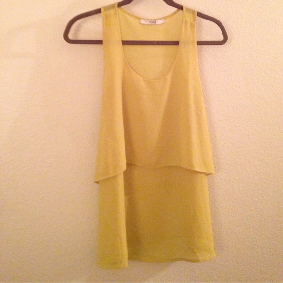 Forever 21 yellow tank