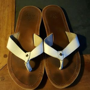 White reef flip flops