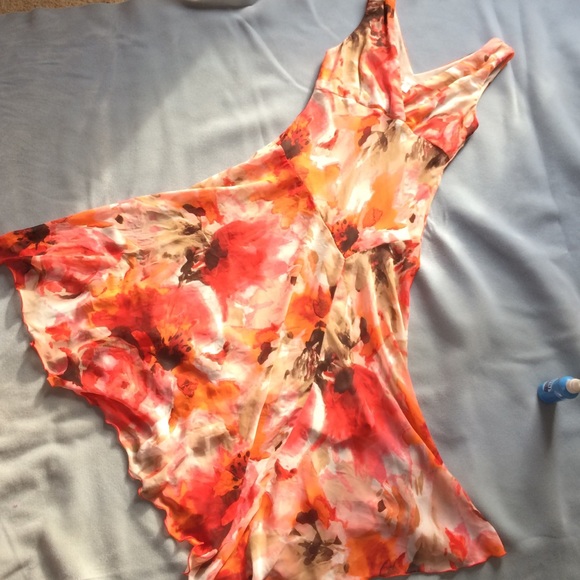 SOLD! Abstract Floral Print Dress