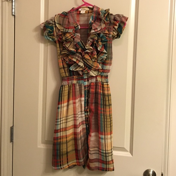 Ruffled multi color dress