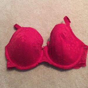 Red Victoria's Secret Angels collection bra