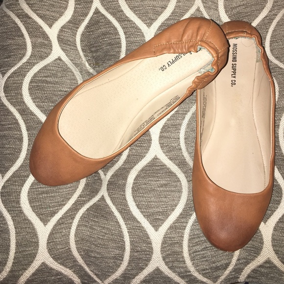 Missimo Supply Co. Cognac Scruntch Heel Flats