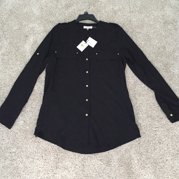 ❤️SOLD ❤️Calvin Klein black blouse size M