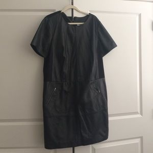 Halogen leather dress