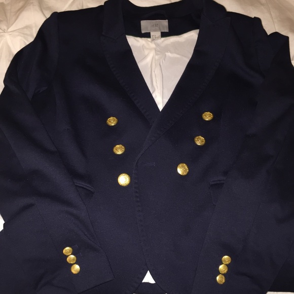 Navy Blue and Gold Blazer